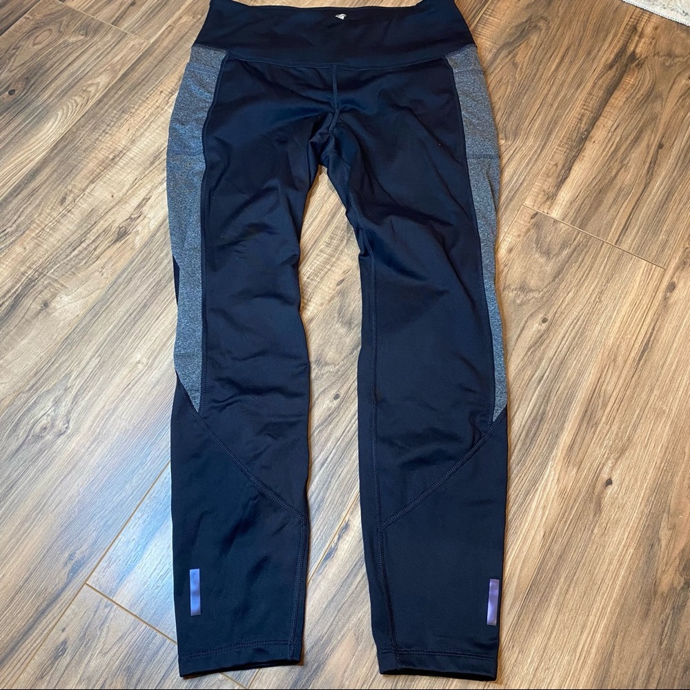 Avia Black Gray Leggings Size Large 12-14